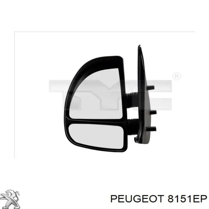Купить 8151EP Peugeot/Citroen Стекло зеркала заднего вида, левого