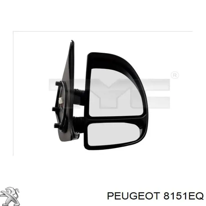Cristal De Espejo Retrovisor Exterior Derecho 8151EQ Peugeot/Citroen