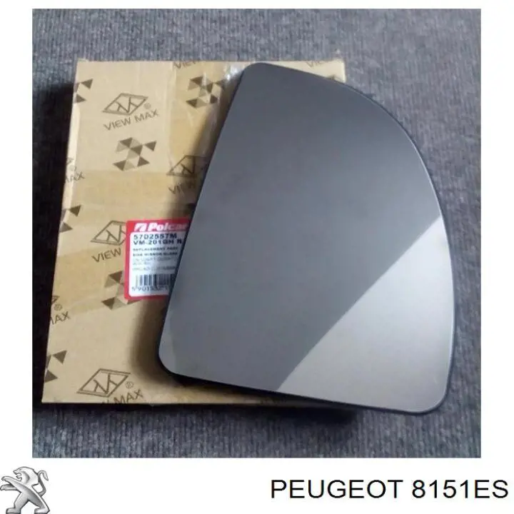 Стекло правого зеркала заднего вида 8151ES Peugeot/Citroen