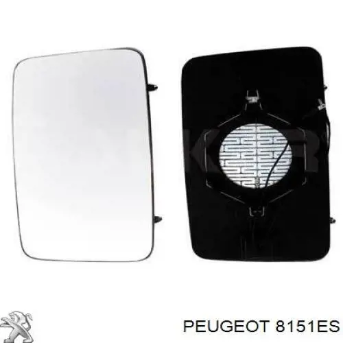 Купить 8151ES Peugeot/Citroen Стекло правого зеркала заднего вида