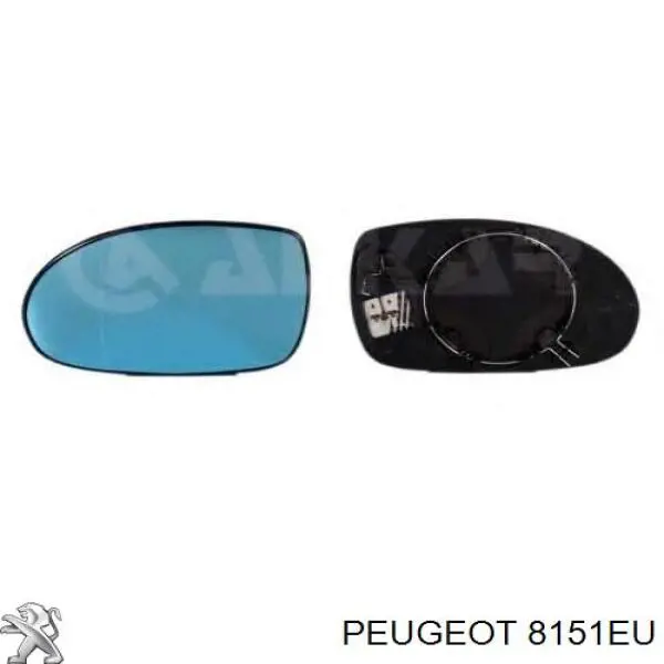 8151EU Peugeot/Citroen зеркальный элемент зеркала заднего вида левого