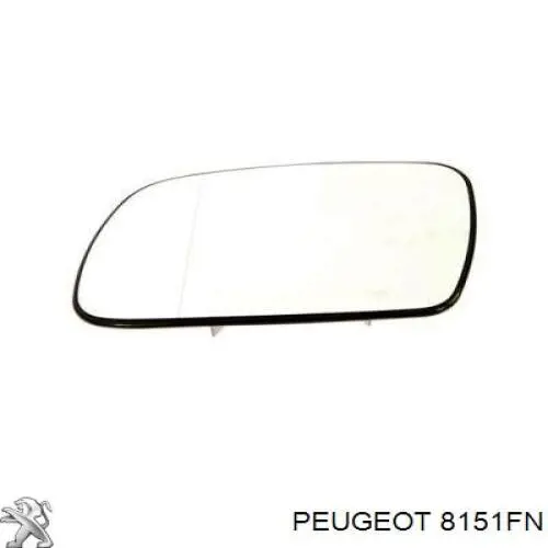 8151FN Peugeot/Citroen зеркальный элемент зеркала заднего вида левого