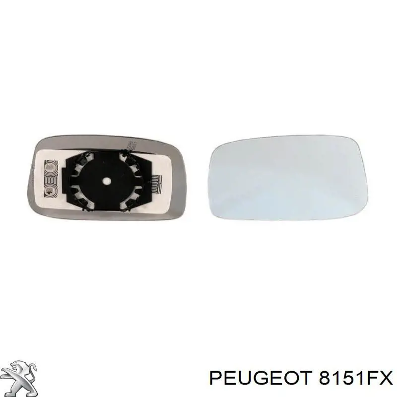 Зеркальный элемент зеркала заднего вида PEUGEOT 8151FX