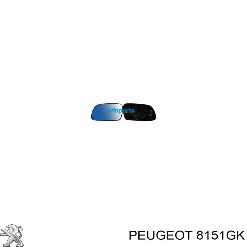 Зеркальный элемент водительского зеркала Peugeot/Citroen 8151GK цена, от 16.11 USD