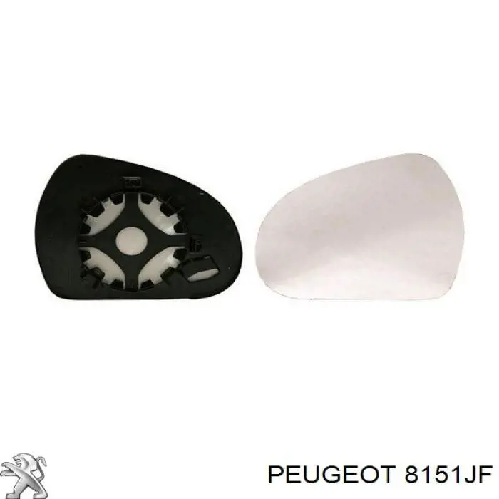 8151JF Peugeot/Citroen зеркальный элемент зеркала заднего вида правого