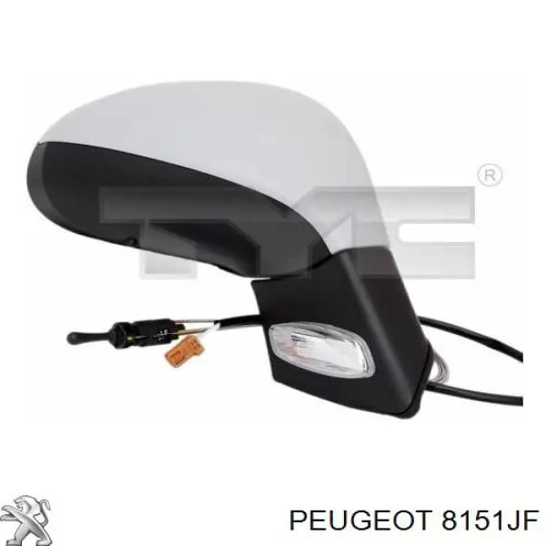 8151JF Peugeot/Citroen Зеркальный элемент правый