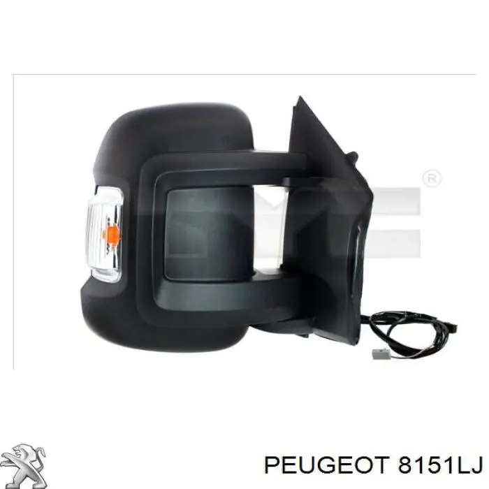 Зеркальный элемент водительского зеркала Peugeot/Citroen 8151LJ цена, от 12.96 USD