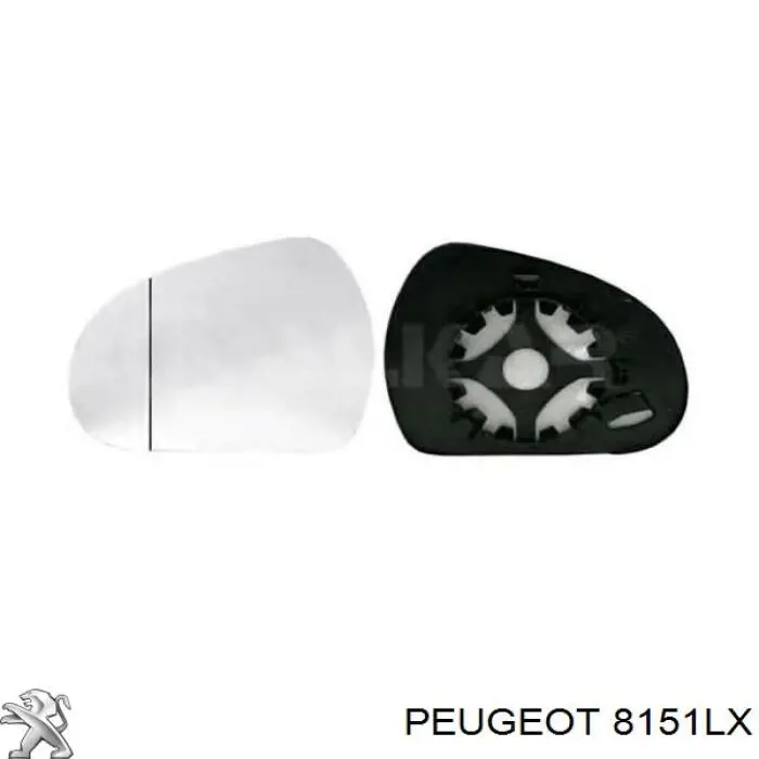 Зеркальный элемент левый PEUGEOT 8151LX