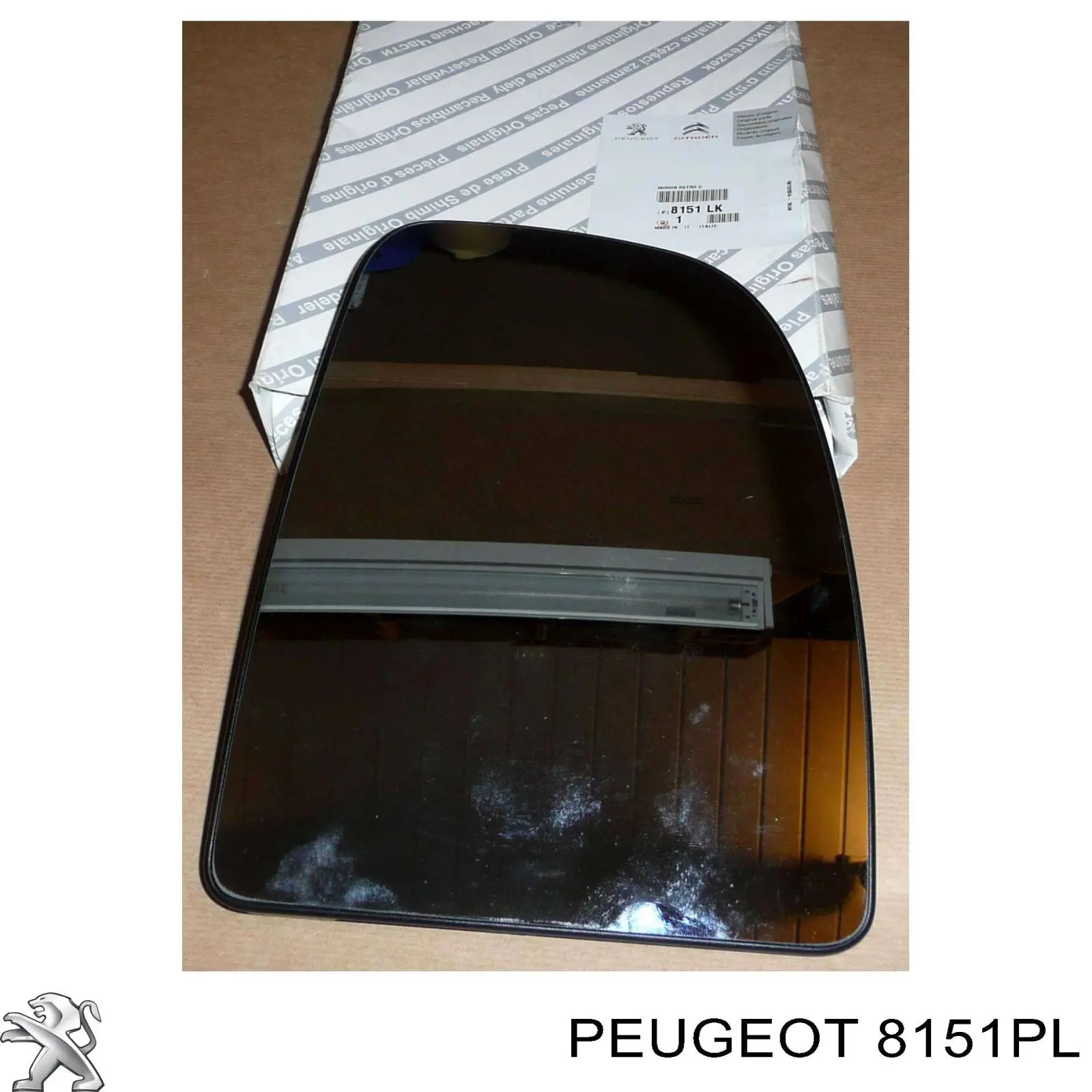 8151PL Peugeot/Citroen зеркальный элемент зеркала заднего вида правого