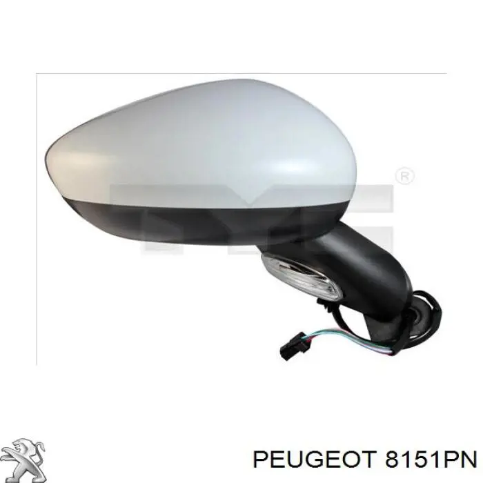 Купить 8151PN Peugeot/Citroen Стекло зеркала заднего вида, левого