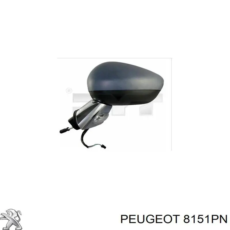 Стекло левого зеркала заднего вида 8151PN Peugeot/Citroen