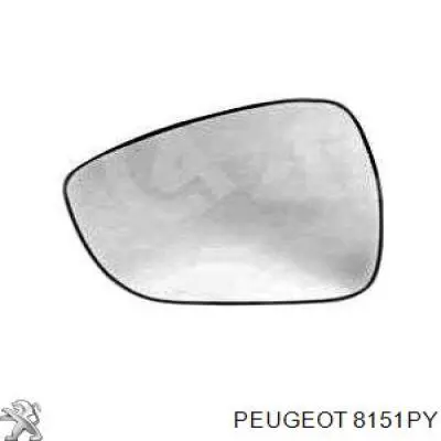 Зеркальный элемент зеркала заднего вида левого Peugeot/Citroen 8151PY