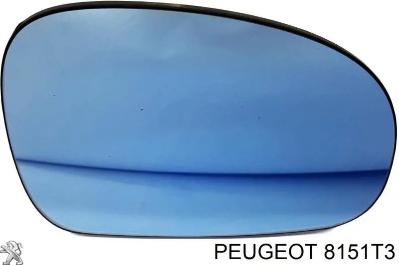 Elemento espelhado do espelho de retrovisão direito para Peugeot 406 (8E, F)