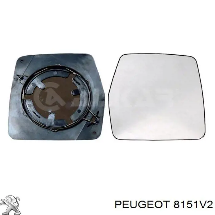 8151V2 Peugeot/Citroen elemento espelhado do espelho de retrovisão direito
