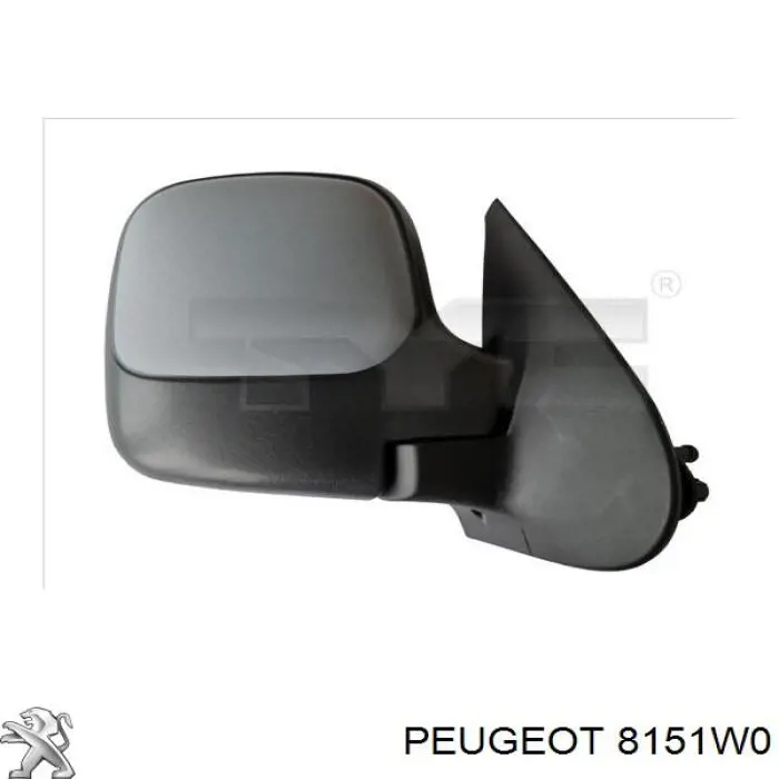 Cristal De Espejo Retrovisor Exterior Derecho 8151W0 Peugeot/Citroen