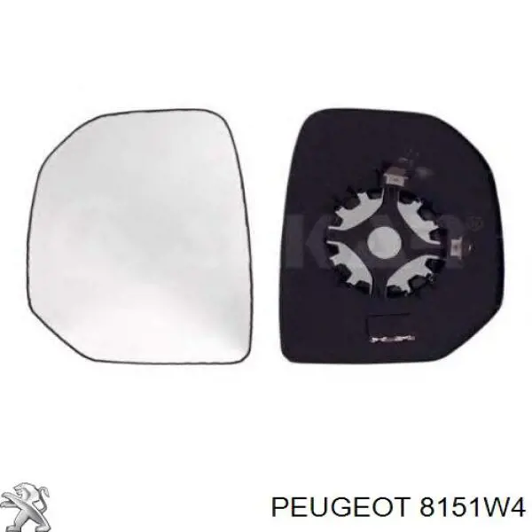 Зеркальный элемент зеркала заднего вида PEUGEOT 8151W4