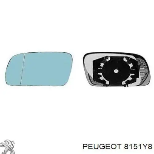 Стекло зеркала заднего вида, правого Peugeot/Citroen 8151Y8 цена, от 14.40 USD