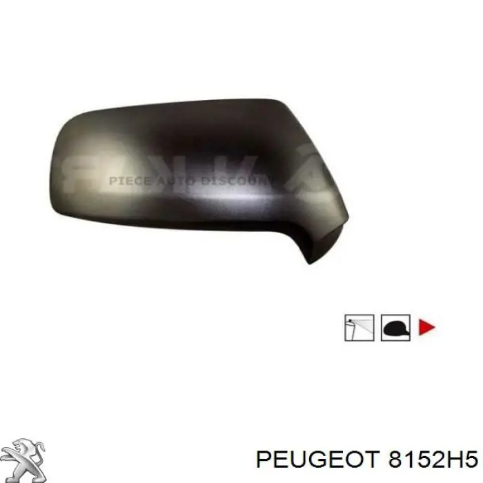 Накладка (крышка) зеркала заднего вида правая на Peugeot 3008 