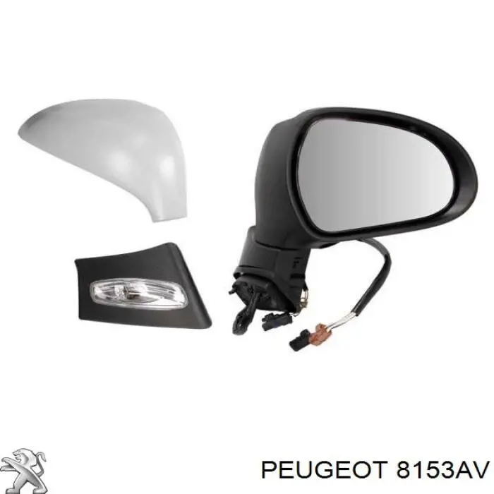 8153AV Peugeot/Citroen зеркало заднего вида правое