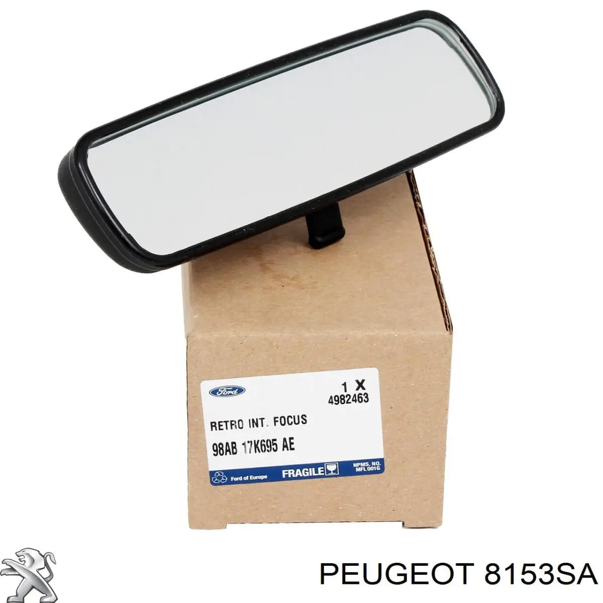 Espelho de salão interno Citroen C4 GRAND PICASSO I UA