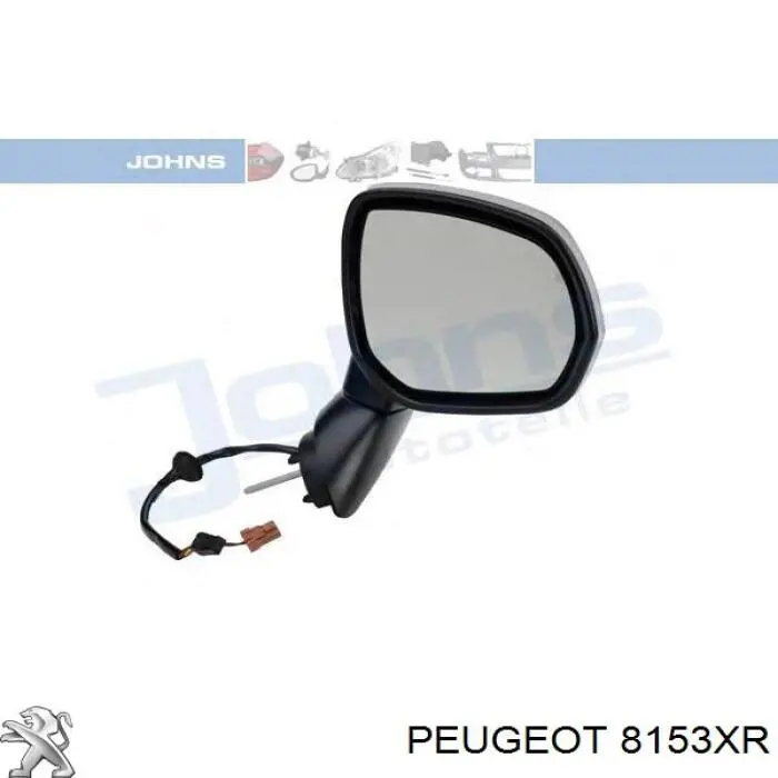 Правое зеркало 8153XR Peugeot/Citroen