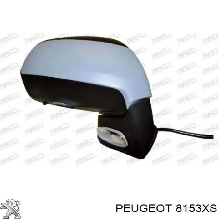 Левое боковое зеркало 8153XS Peugeot/Citroen