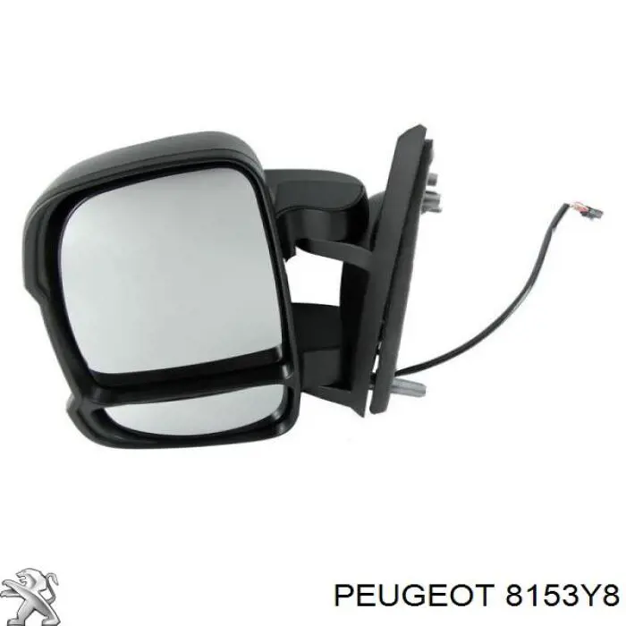 8153Y8 Peugeot/Citroen зеркало заднего вида левое