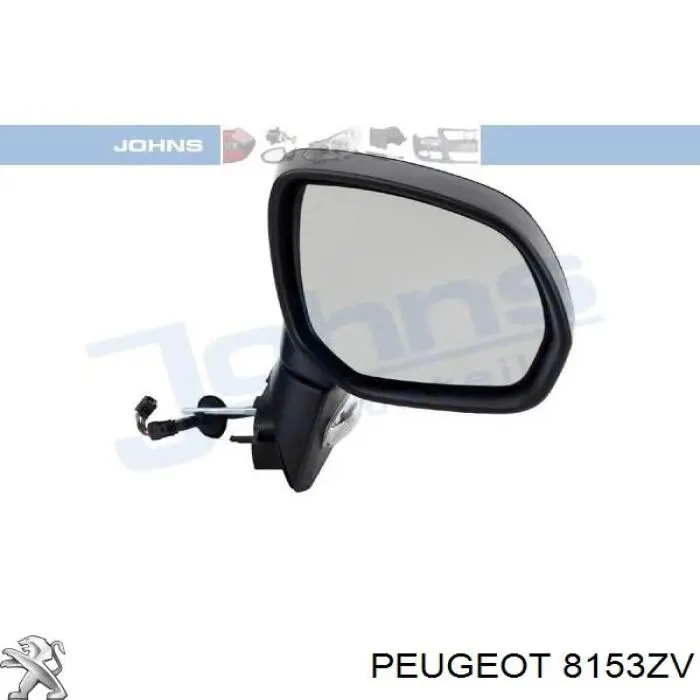 Купить 8153ZV Peugeot/Citroen Наружное зеркало левое