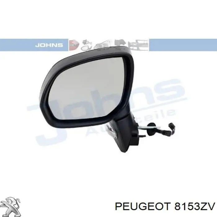 8153ZV Peugeot/Citroen espelho de retrovisão esquerdo