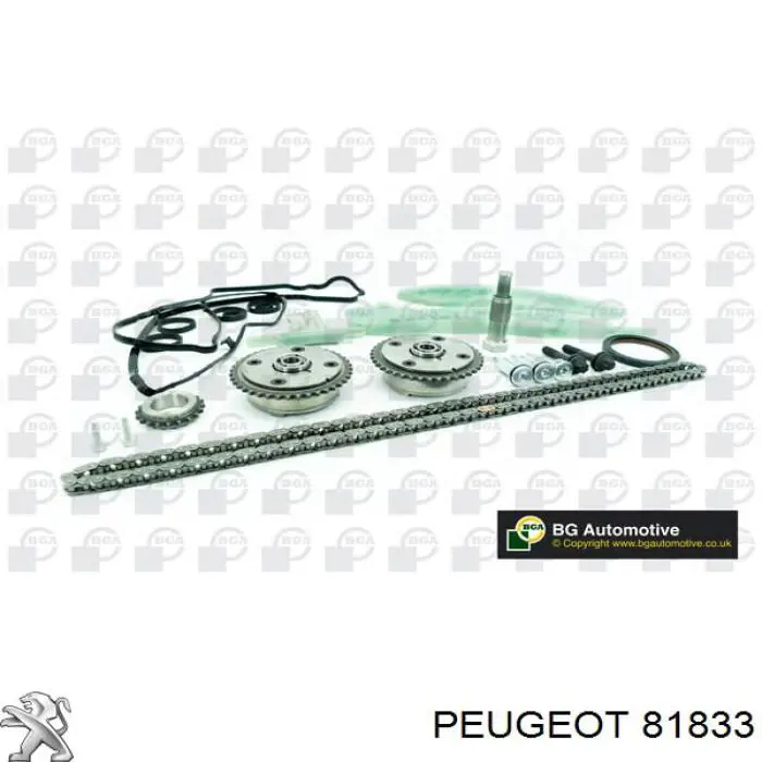 Carril de deslizamiento, cadena de distribución derecho 81833 Peugeot/Citroen