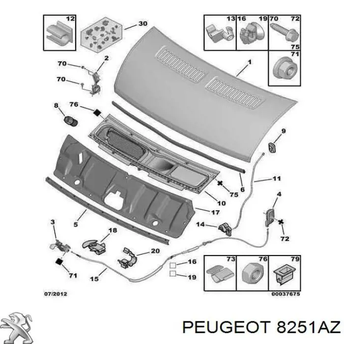  Уплотнитель капота Peugeot Boxer 