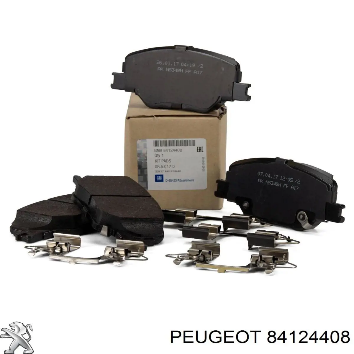 Передние тормозные колодки 84124408 Peugeot/Citroen