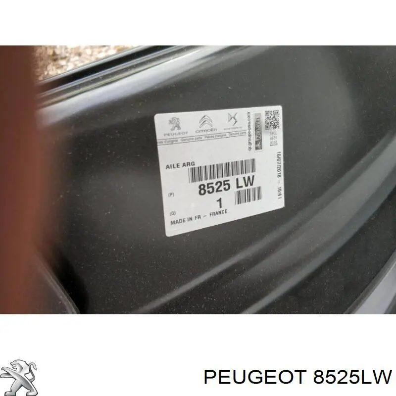 Guardabarros trasero izquierdo 8525LW Peugeot/Citroen