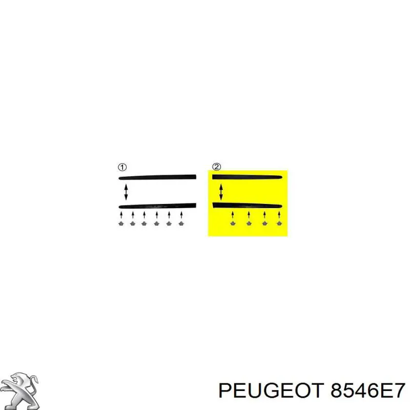 Молдинг двери задней правой 8546E7 Peugeot/Citroen