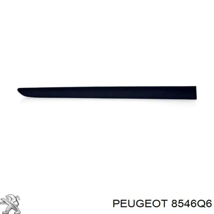 Moldura da porta traseira direita para Peugeot 207 (WK)