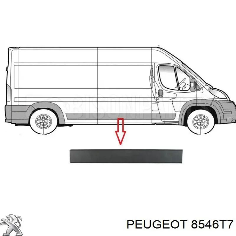 Moldura de puerta corrediza 8546T7 Peugeot/Citroen