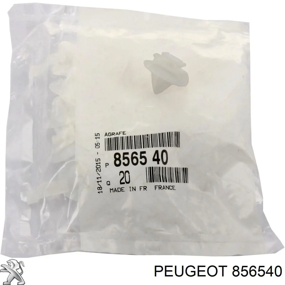 Пистон (клип) крепления молдинга двери 856540 Peugeot/Citroen