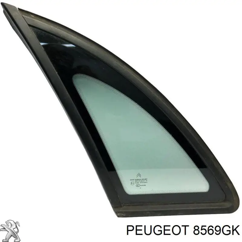 8569GK Peugeot/Citroen vidro de carroçaria (da seção de bagagem direito)