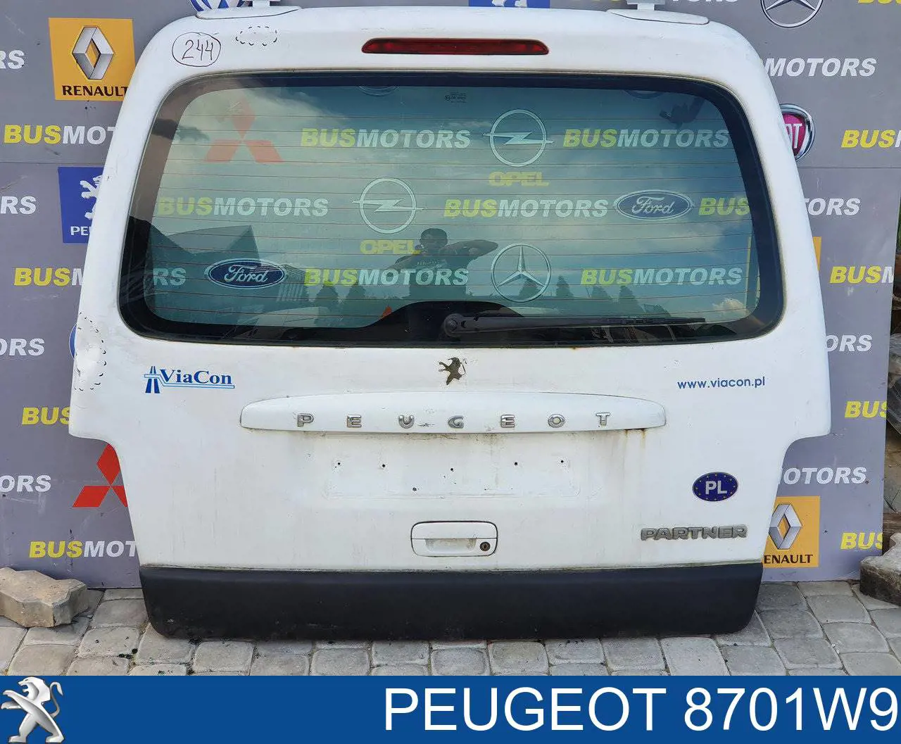 8701W9 Peugeot/Citroen дверь задняя (багажная 3/5-я (ляда)