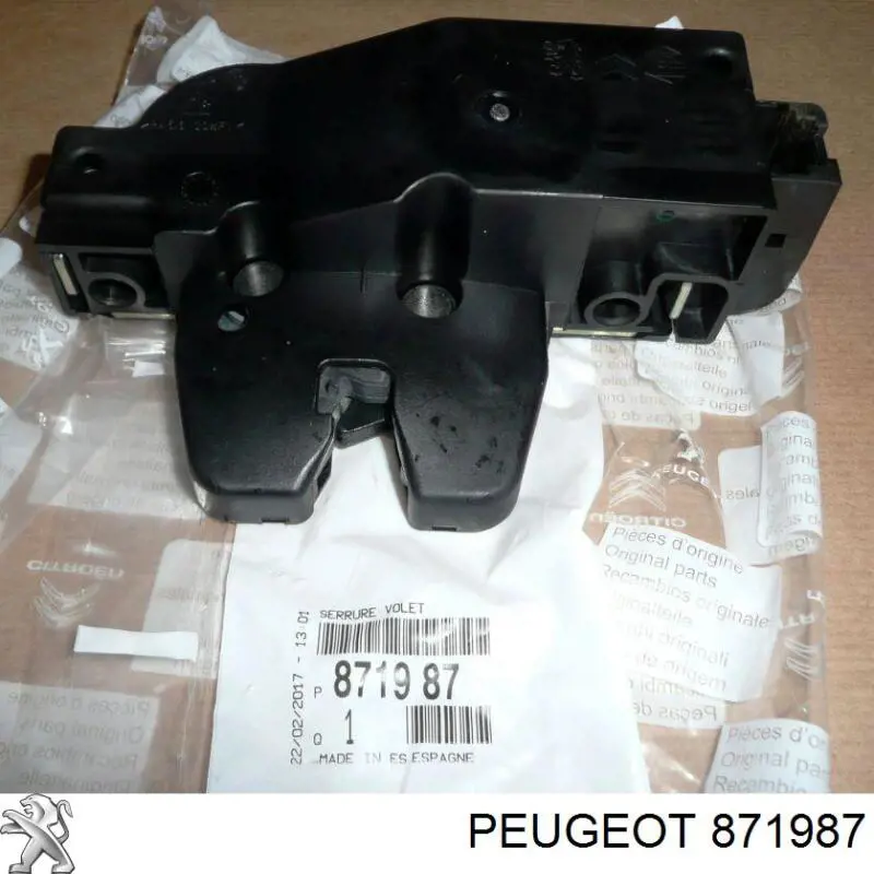 871987 Peugeot/Citroen замок крышки багажника (двери 3/5-й задней)