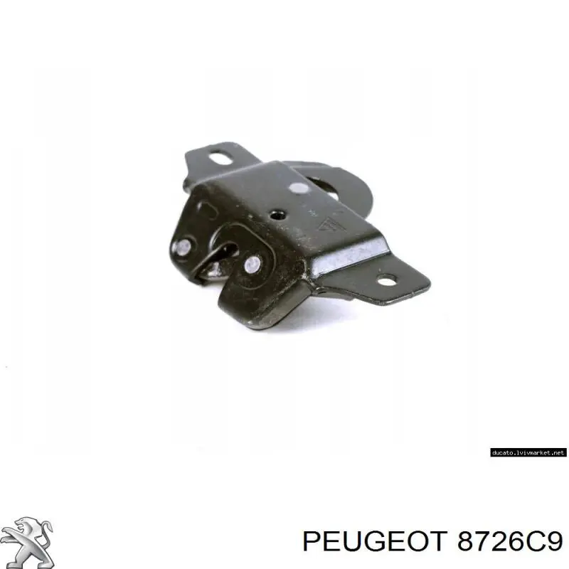 Fecho superior da porta traseira direita batente para Peugeot Partner (5)