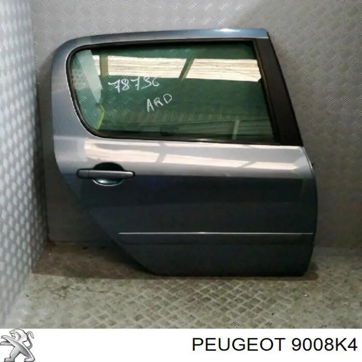 Puerta trasera derecha 9008K4 Peugeot/Citroen
