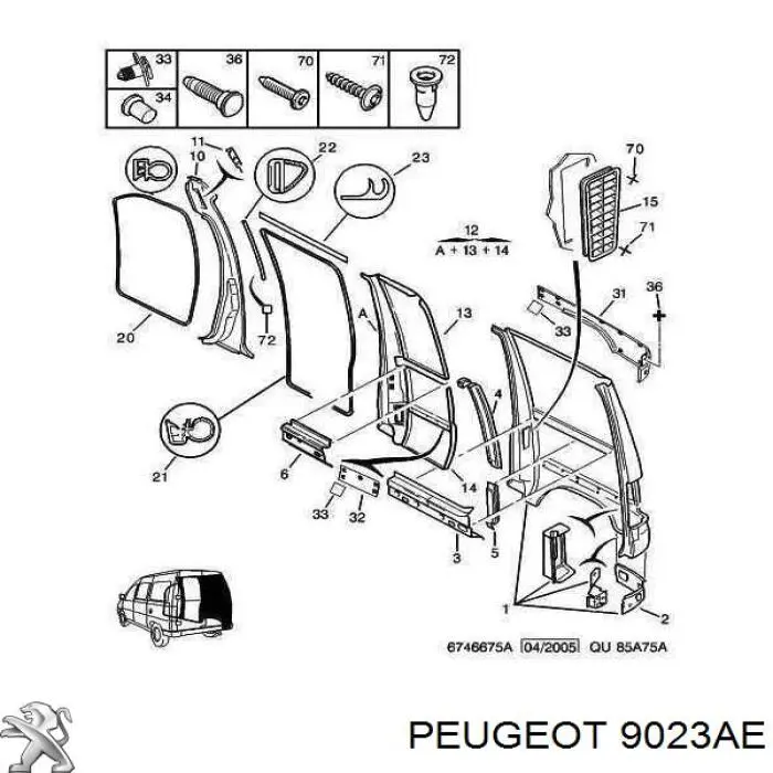  9023AE Peugeot/Citroen