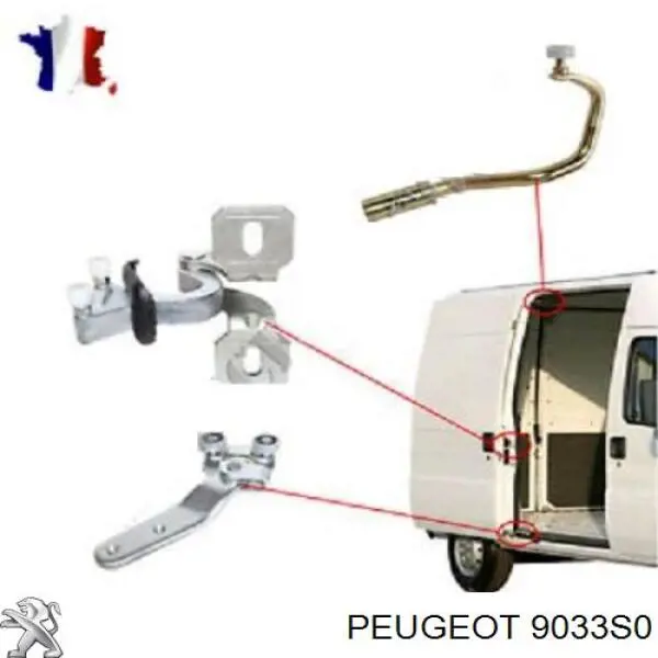 Ролик двери боковой/сдвижной, правый нижний Peugeot/Citroen 9033S0 цена, от 17.14 USD
