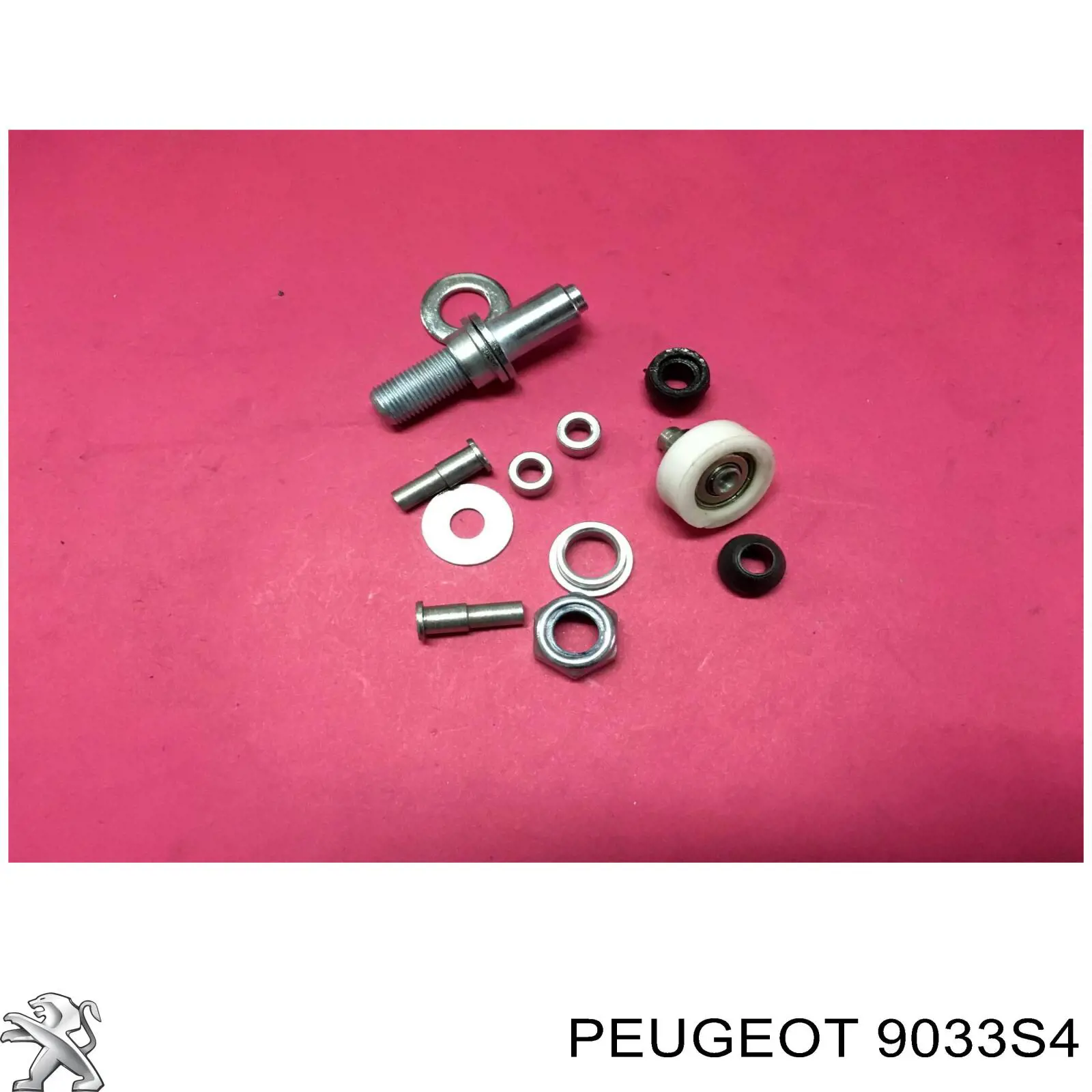 Kit de reparación, Guía rodillo, puerta corrediza 9033S4 Peugeot/Citroen
