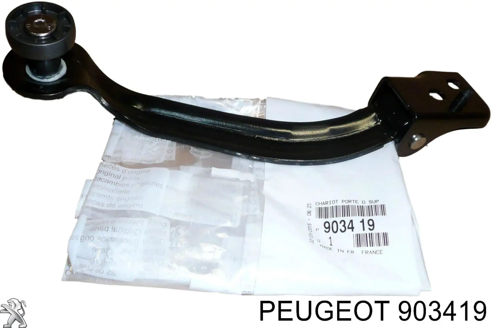 Guía rodillo, puerta corrediza, derecho superior 903419 Peugeot/Citroen