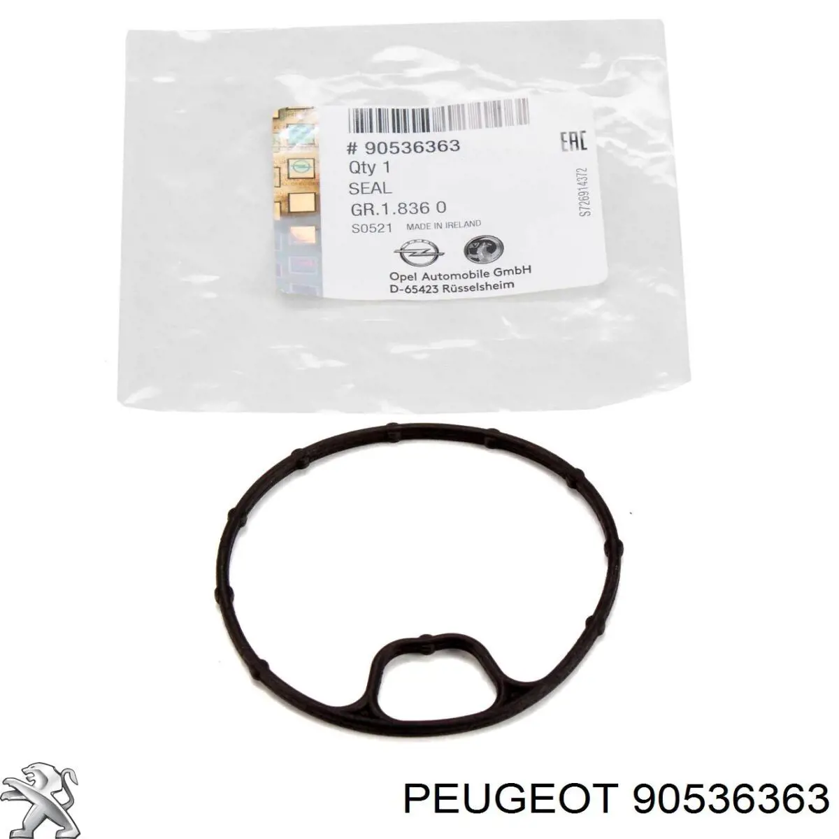 90536363 Peugeot/Citroen vedante de adaptador do filtro de óleo