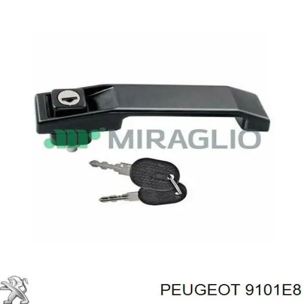 9101E8 Peugeot/Citroen maçaneta externa dianteira/traseira da porta esquerda