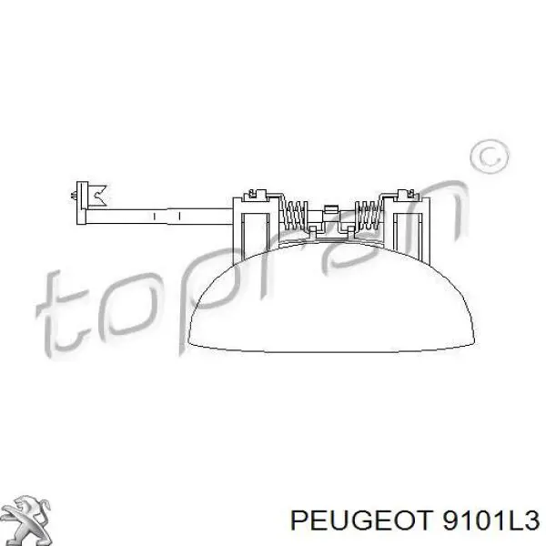 Ручка двери передней наружная левая Peugeot/Citroen 9101L3 цена, от 8.86 USD