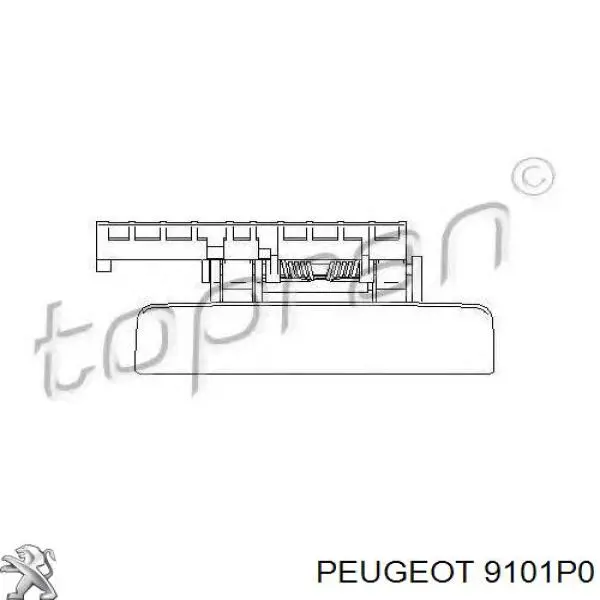 Maçaneta dianteira direita da porta externa para Peugeot 306 (7E)